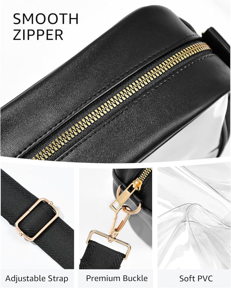 Bulado Clear Bag for Stadium Events, Clear Purses for Women with Adjustable Strap, Crossbody Bag for Sports Fans - Image 5
